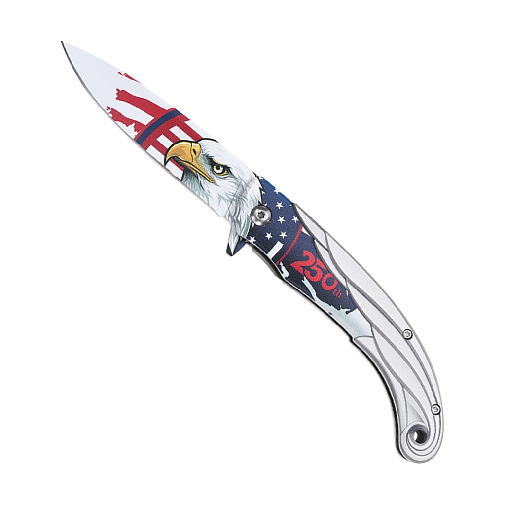 SAMPLE - Eagle Honor 250th Commemorative Spring Assisted Knife - USA Flag