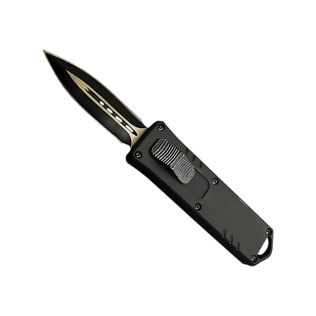 Stealth Stubby Front-Switch OTF Knife - Midnight Black
