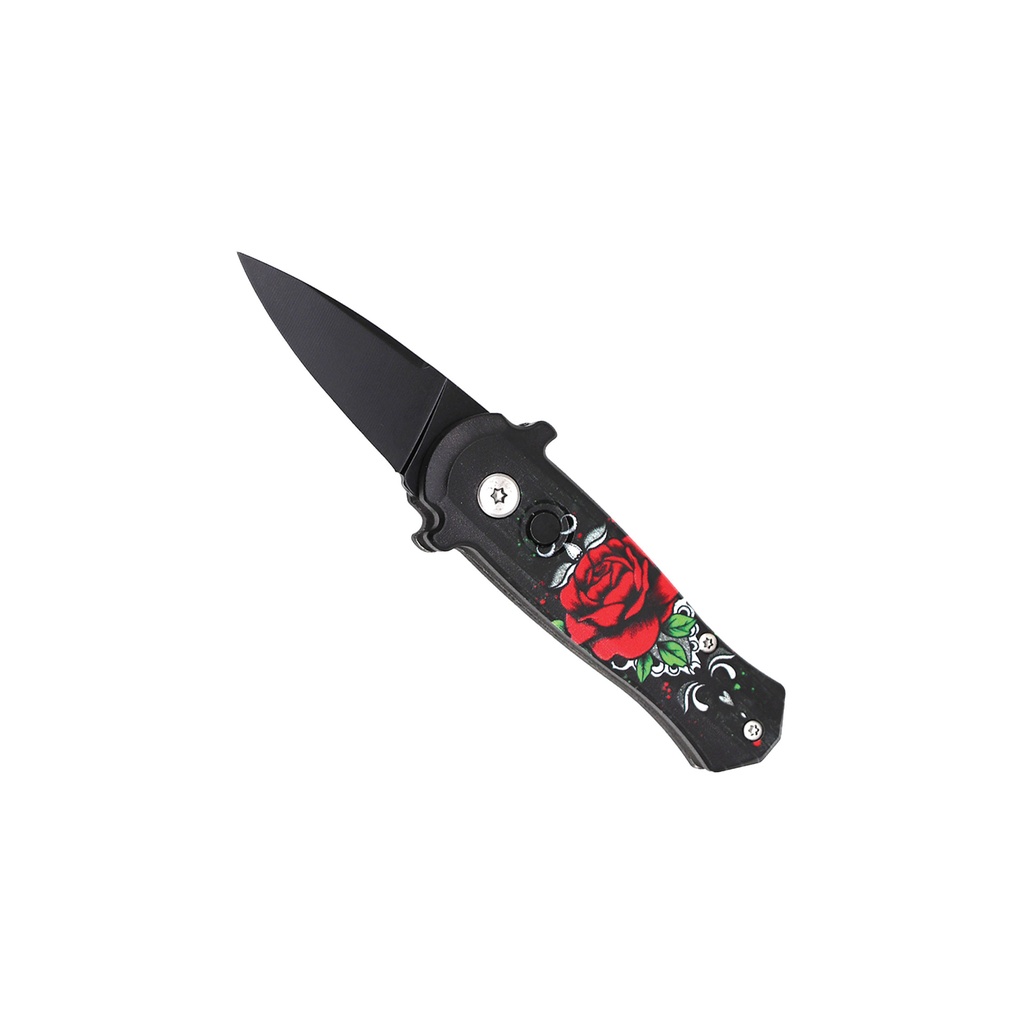 Rose Crest California Legal Automatic Knife - Matte Black