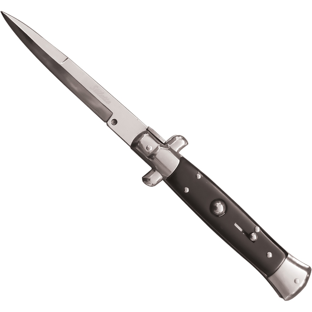 Mob-Era Legend Godfather Stiletto Switchblade - Gloss Black