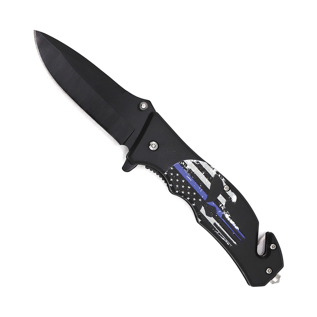 Old Glory Quick-Deploy Assisted Opening Knife - Black Blade