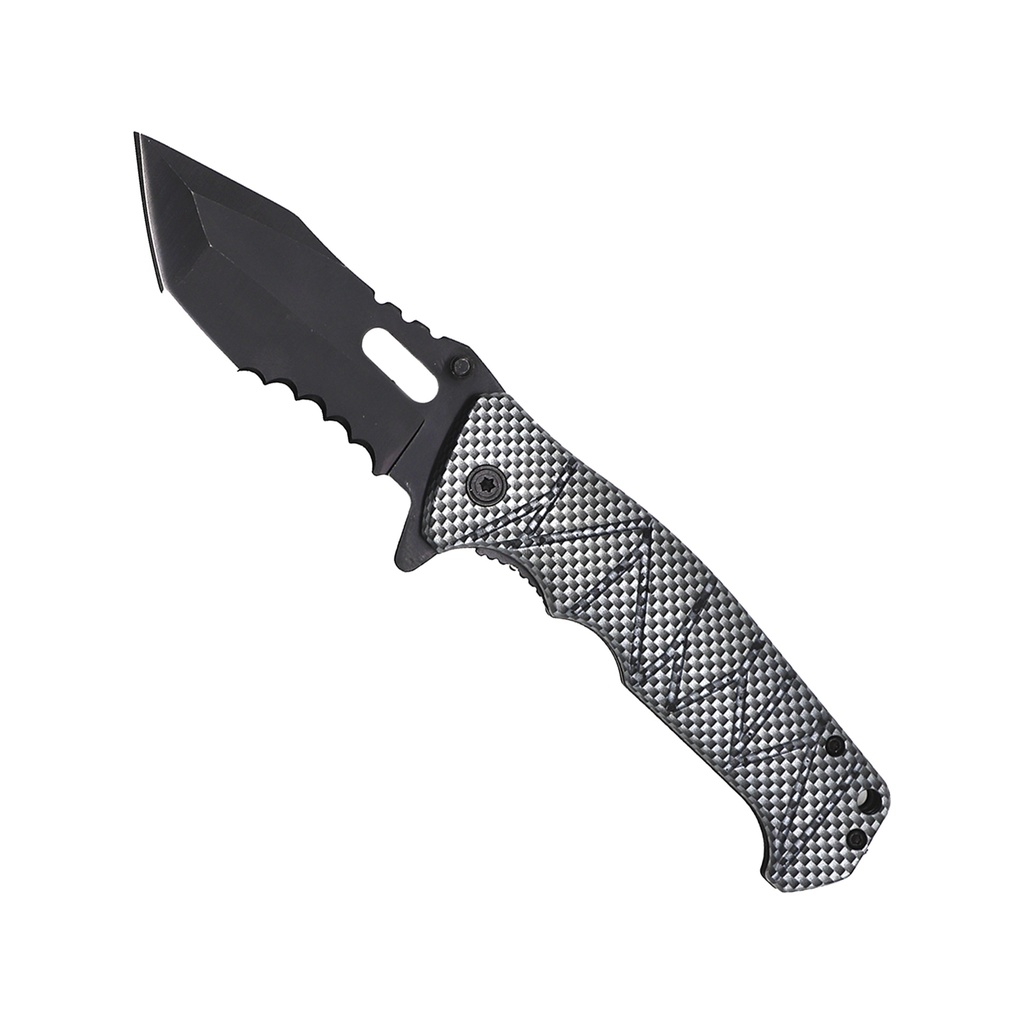 Shadow Weave Serrated Tanto Assisted Opening Knife - Carbon Fiber