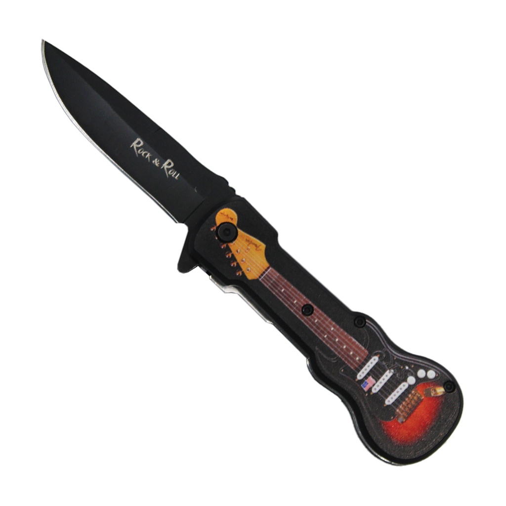 Sunburst Strat Quick-Deploy Assisted Opening Knife - Black Blade
