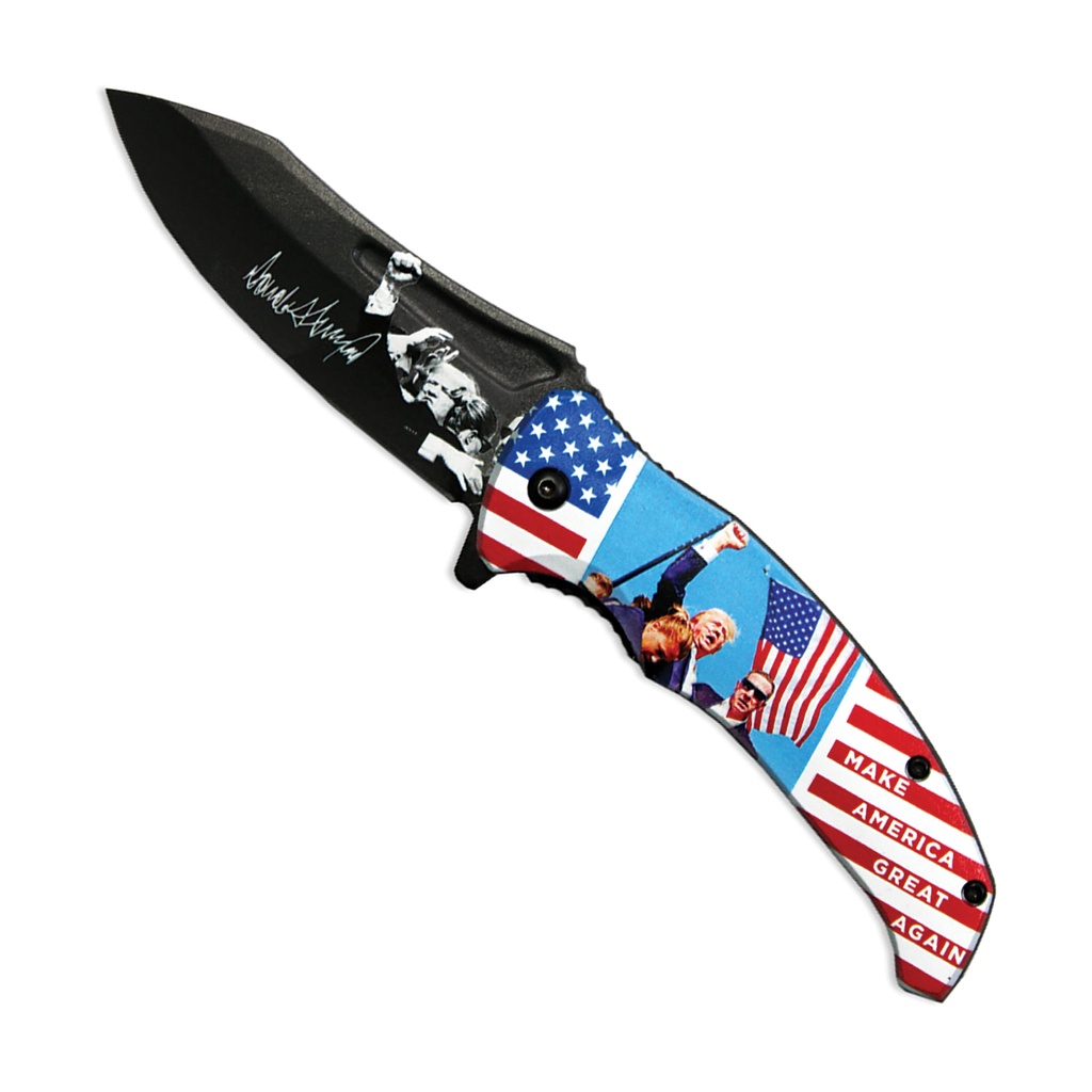Rally Resolve Quick‑Deploy Assisted Opening Knife - USA Flag