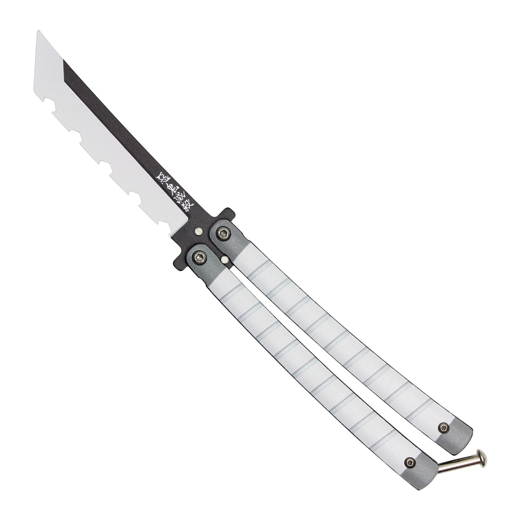Wild Beast Katana-Grip Butterfly Trainer Knife - White Two-Tone