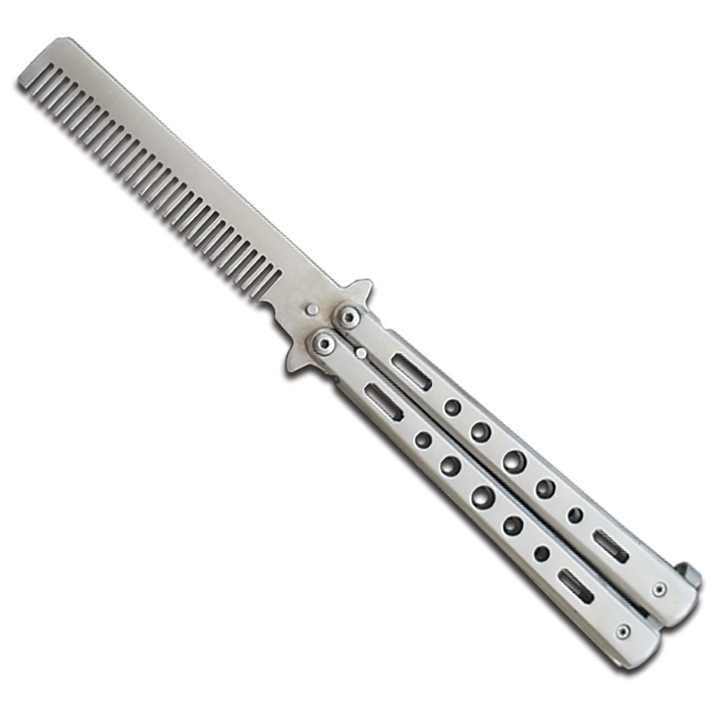 Stealth Groomer Butterfly Comb Trainer - Silver Steel