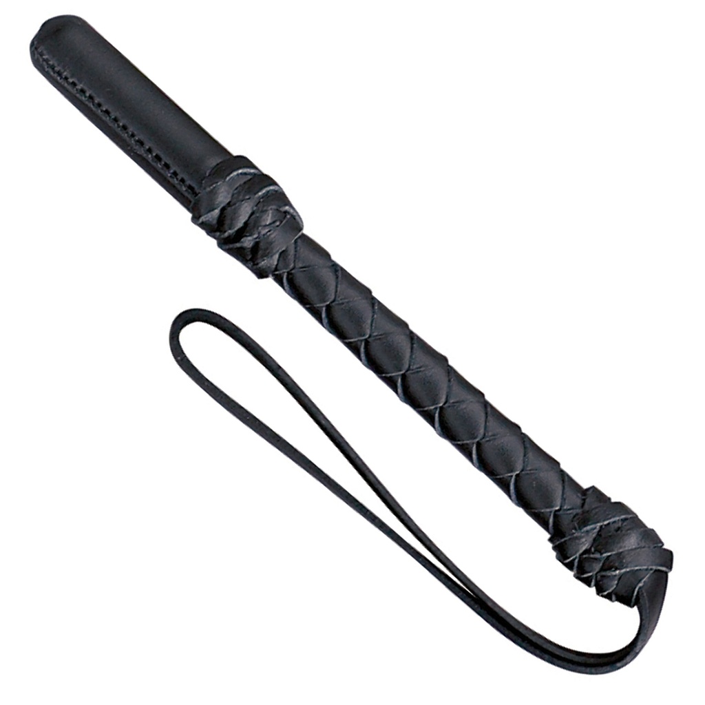 Braided Nightguard Weighted Leather Sap - Black Leather