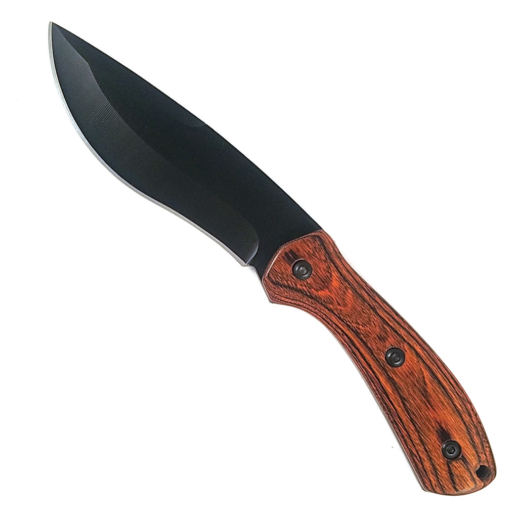 Ridgecurve Full-Tang Hunting Knife - Red Wood