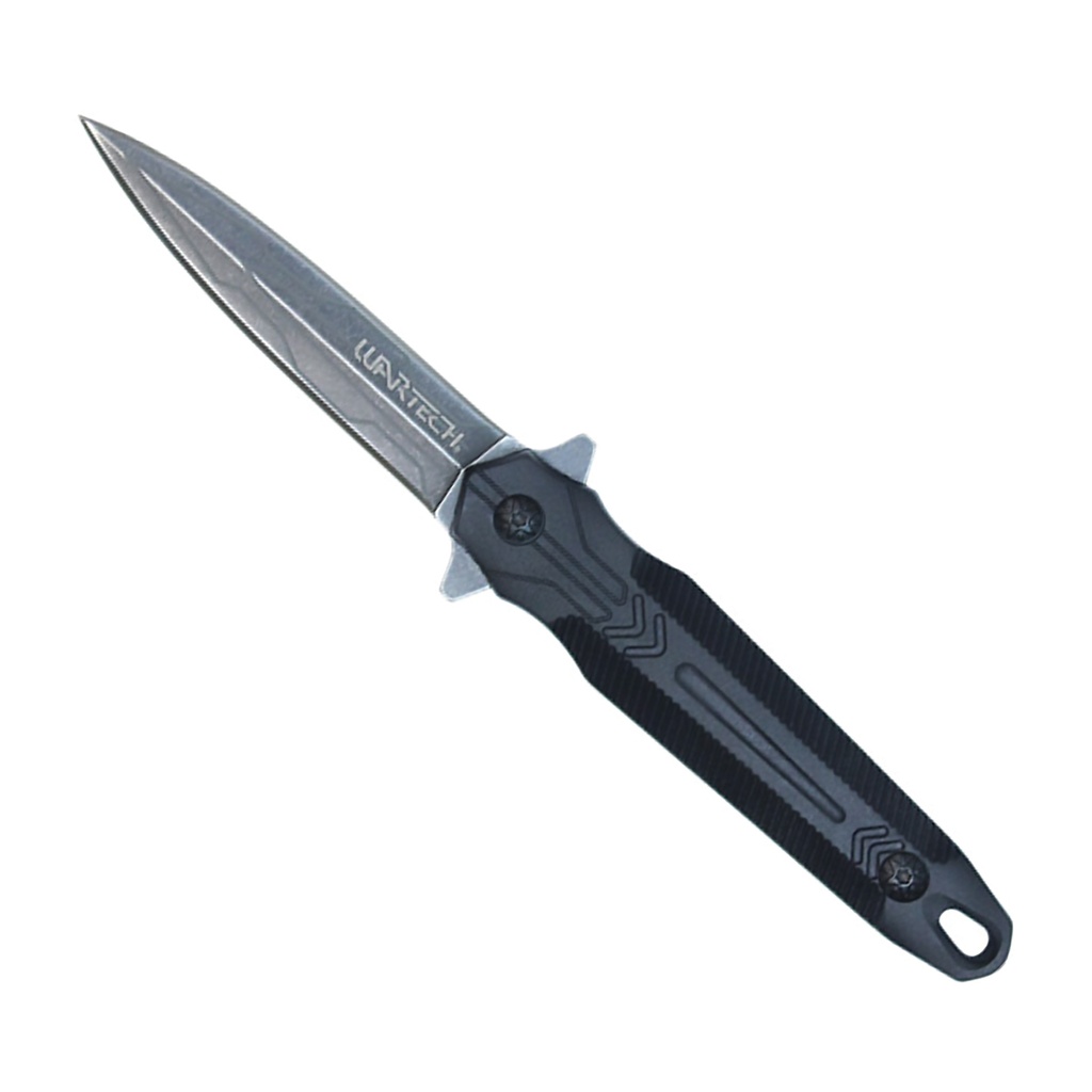 Stealth Dagger Low-Print Tactical Fixed Blade - Silver/Black ABS