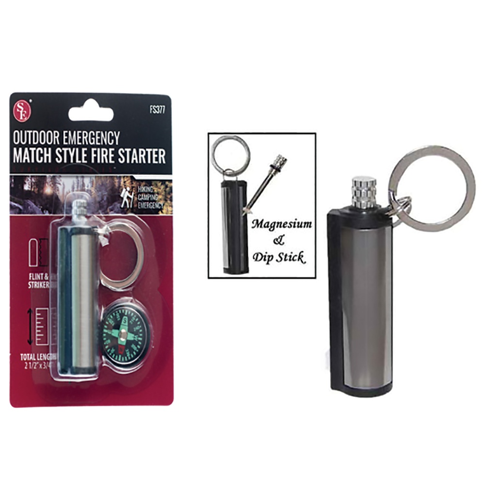 Pathfinder Always-Ready Permanent Match Fire Starter - Metallic