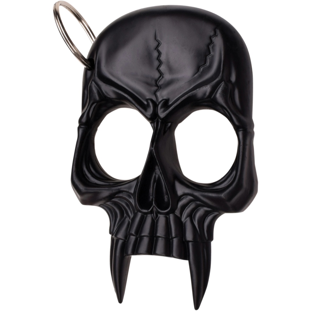 Vampire Skull Guardian Self Defense Keychain - Black Nylon