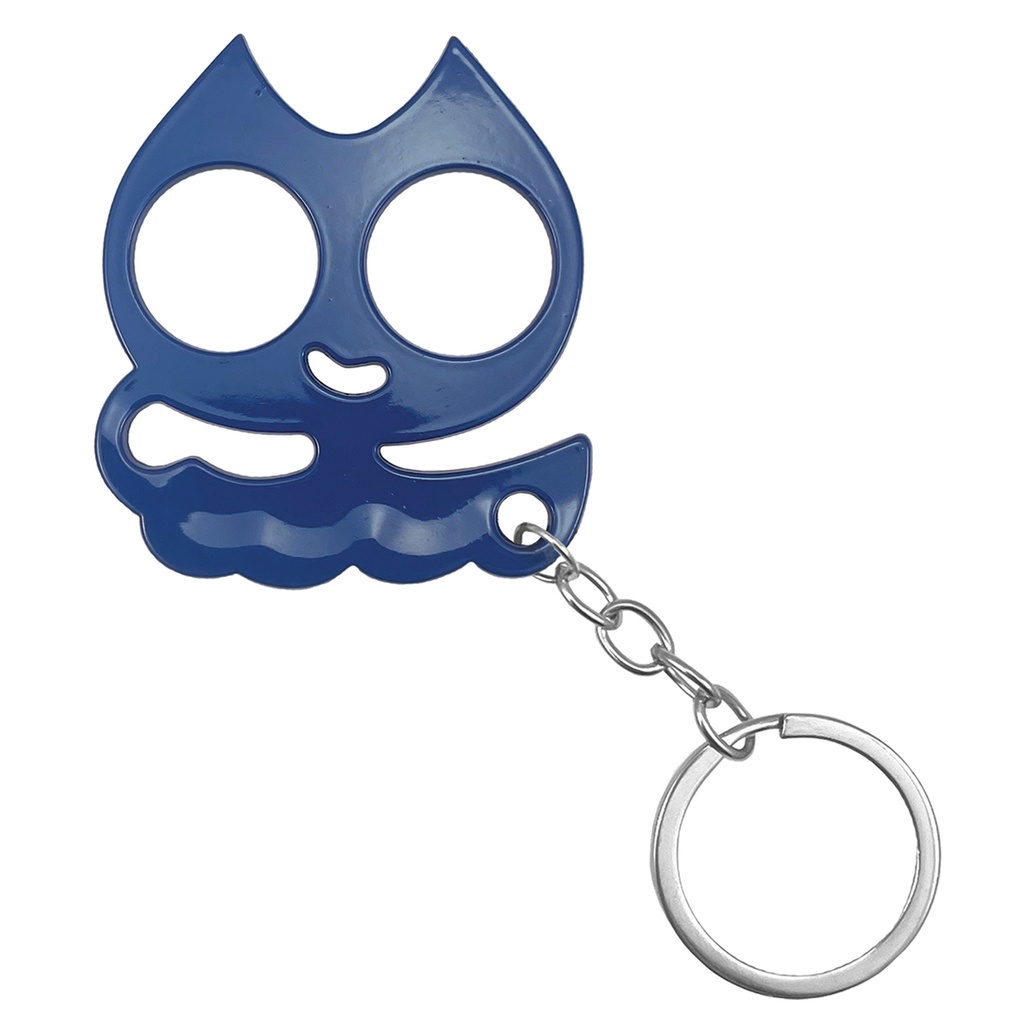No More Nice Kitty Compact Self-Defense Keychain - Blue Metal
