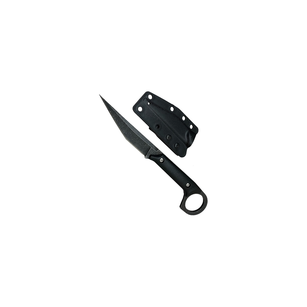 Nightfall Arc Rapid-Access Fixed Blade Karambit - Midnight Black