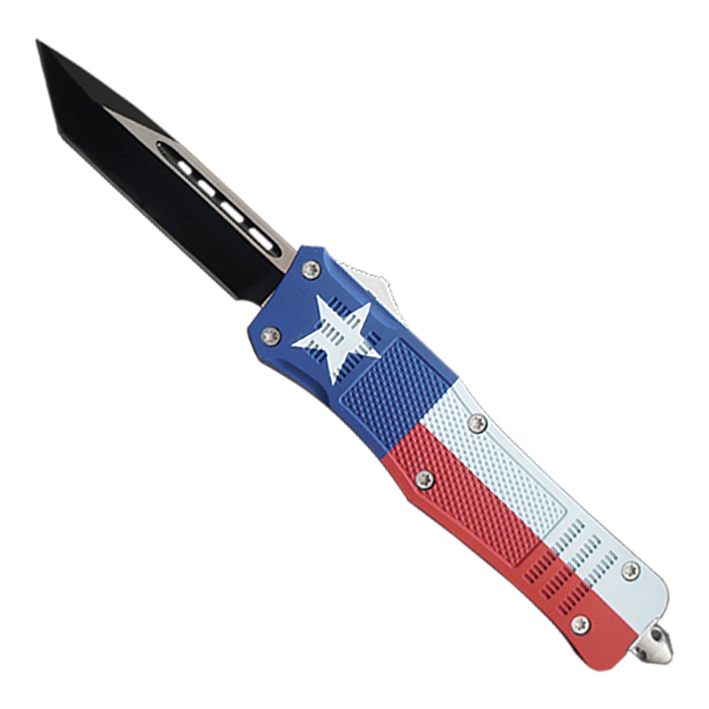 Lone Star Rapid-Deploy OTF Knife - Black Tanto