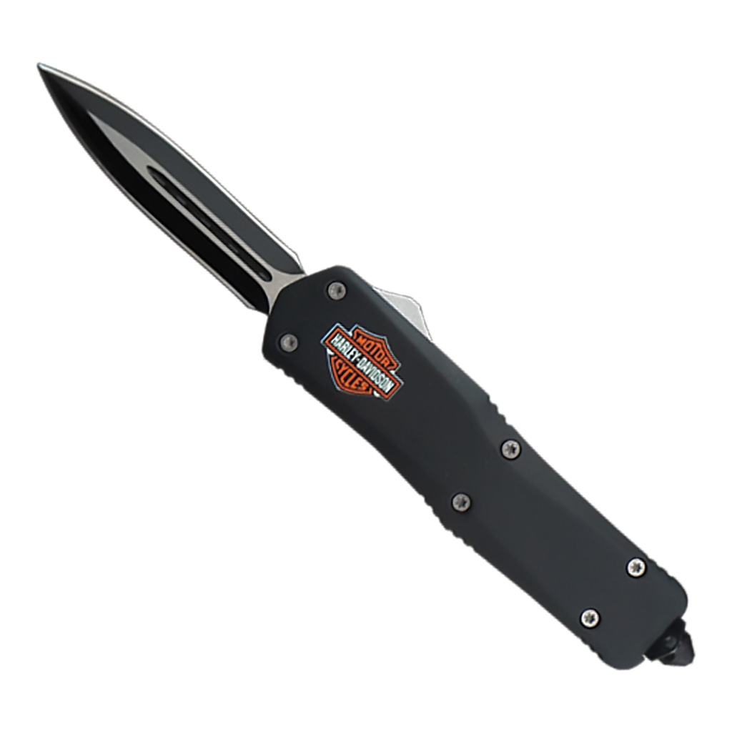 Road Heritage Double-Action OTF Knife - Matte Black
