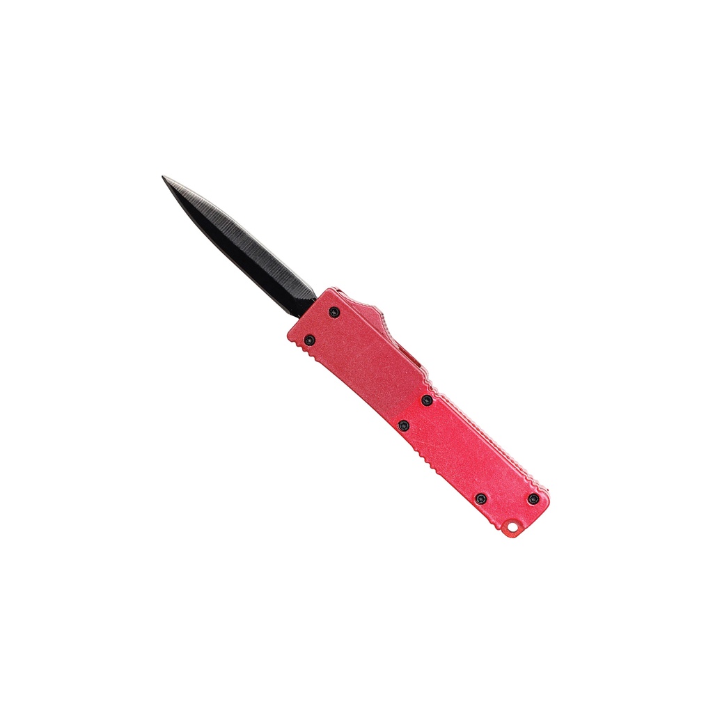 Redline Micro Snap-Action OTF Knife - Rubberized Red