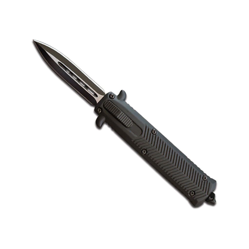 Shadowline Reflex Double-Action OTF Knife - Black Aluminum