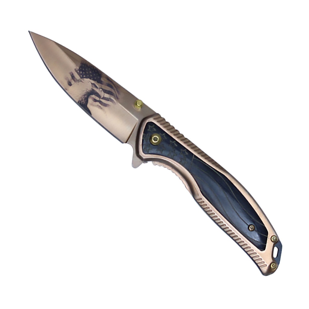 Eagle Crest Heritage Assisted Opening Knife - Copper & Wood