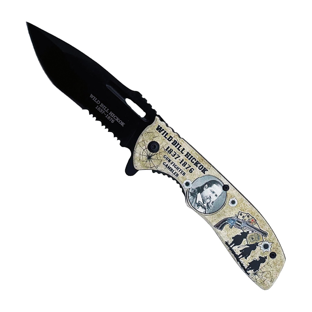 Wild Bill Quick-Draw Spring Assisted Knife - Multicolor Aluminum