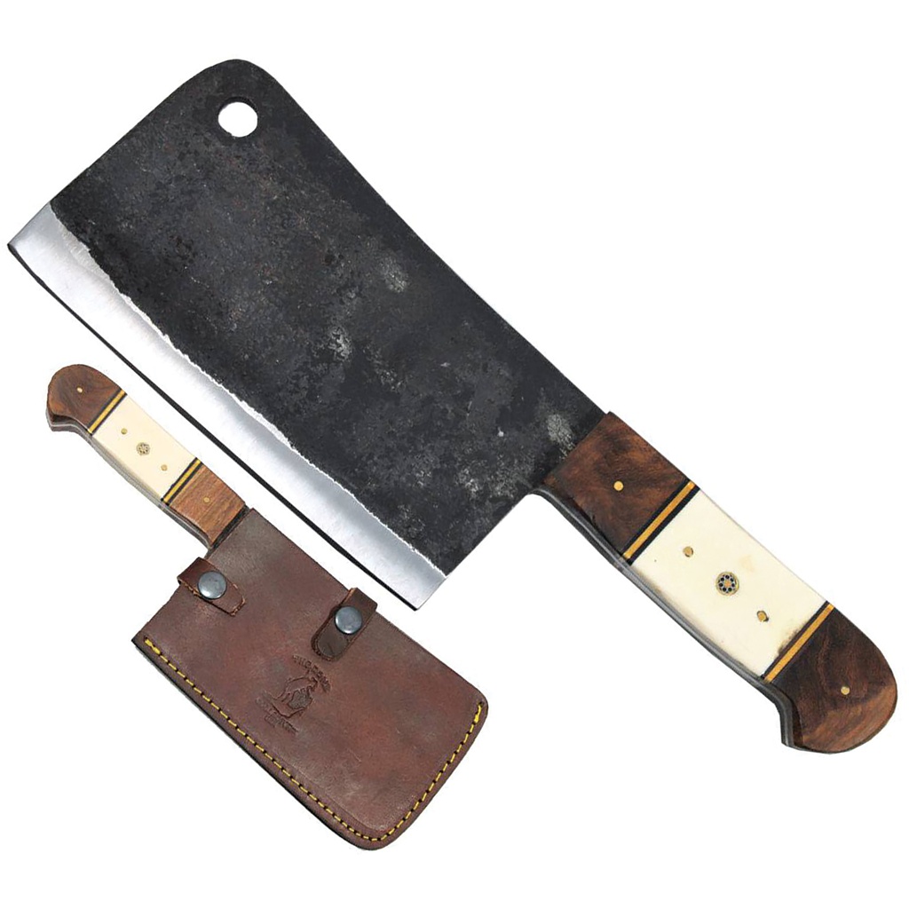 Heritage Field Butcher Fixed Blade Cleaver - Bone Handle