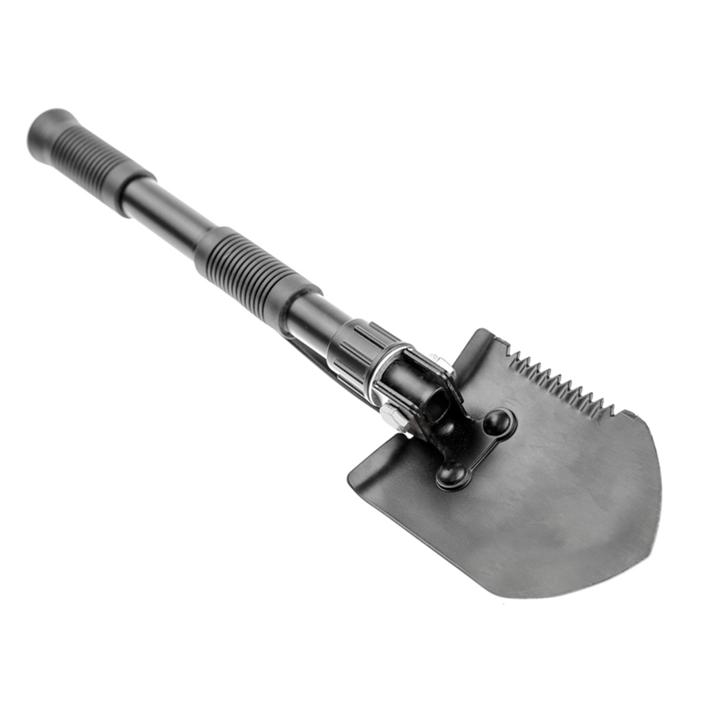 Trail Scout Tactical 3-in-1 Folding Shovel - Black Carbon Steel