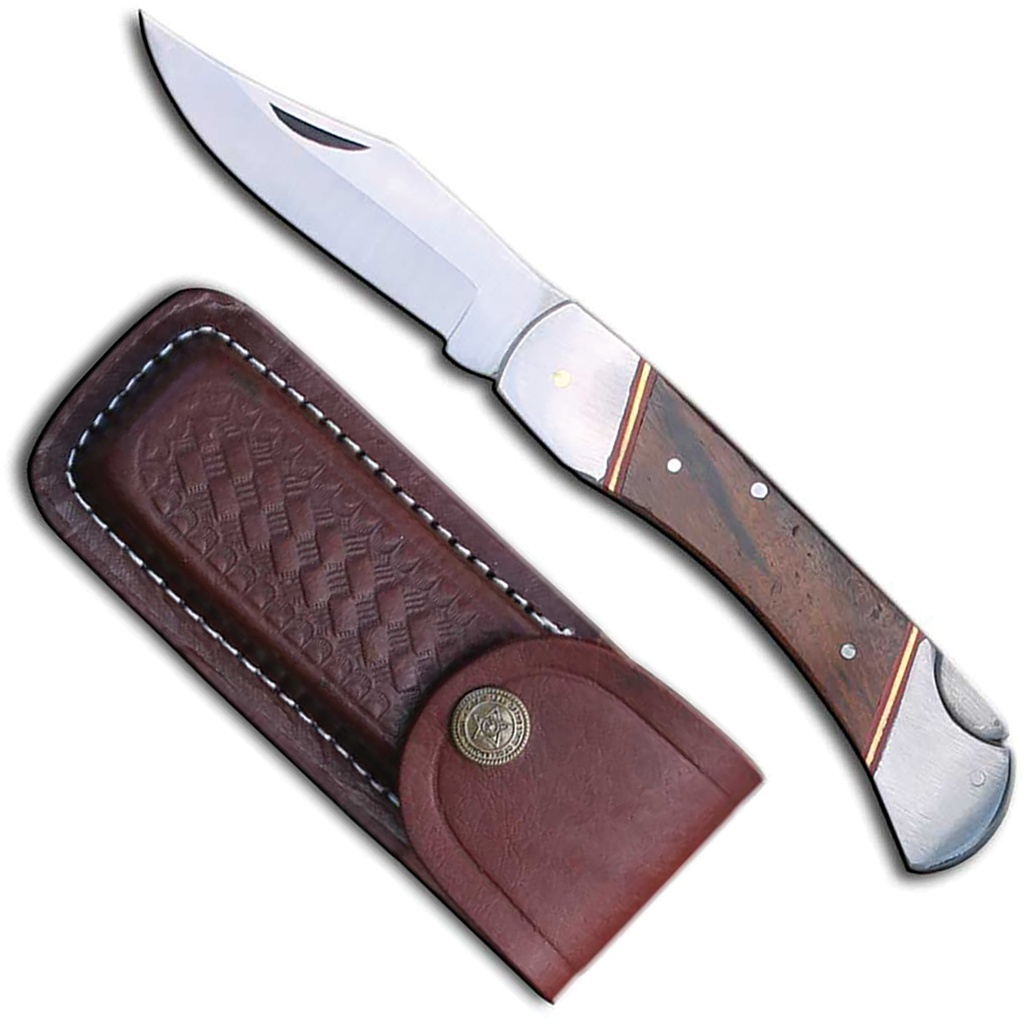 Backcountry Heritage Lockback Pocket Knife - Polished Wood