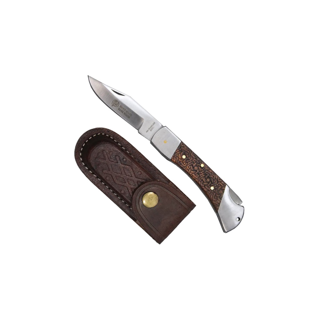 Heritage Carve Compact Lockback Pocket Knife - Rosewood
