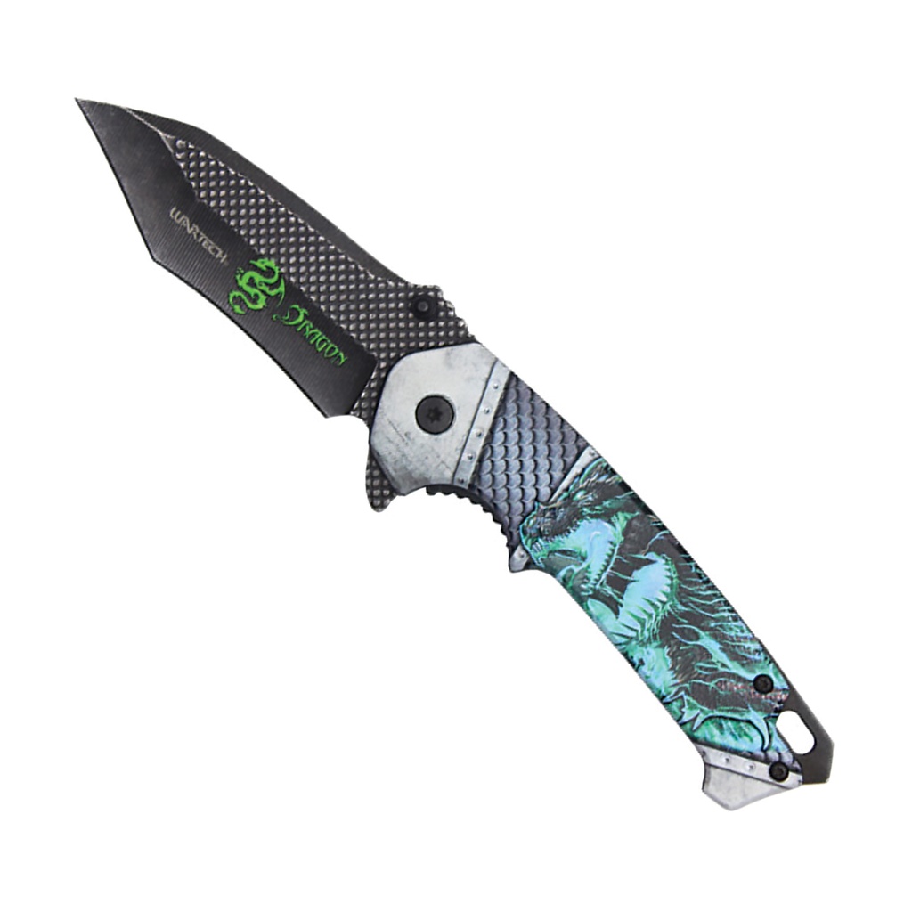 Mystic Dragon Quick-Assist Pocket Knife - Stonewash Blue