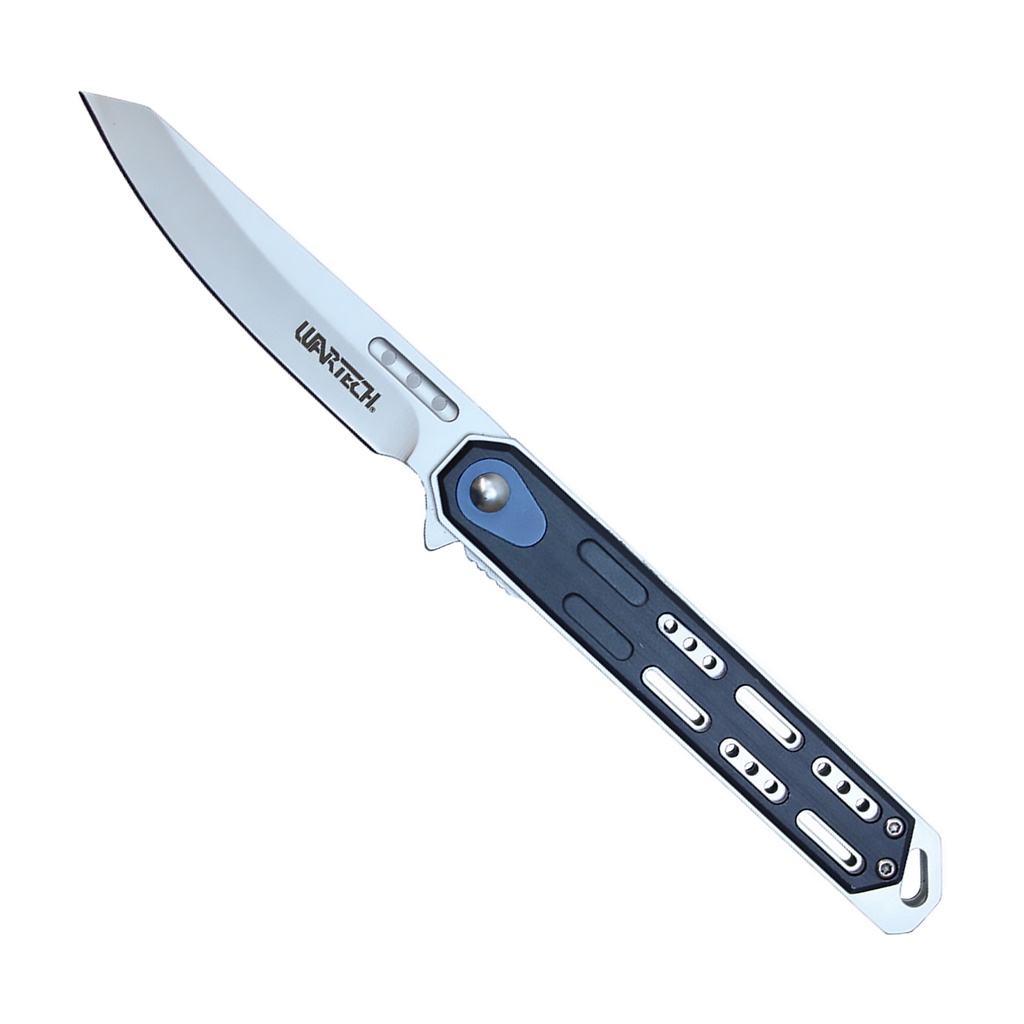 Blue Pulse Quick-Deploy Spring-Assisted Knife - Black Steel