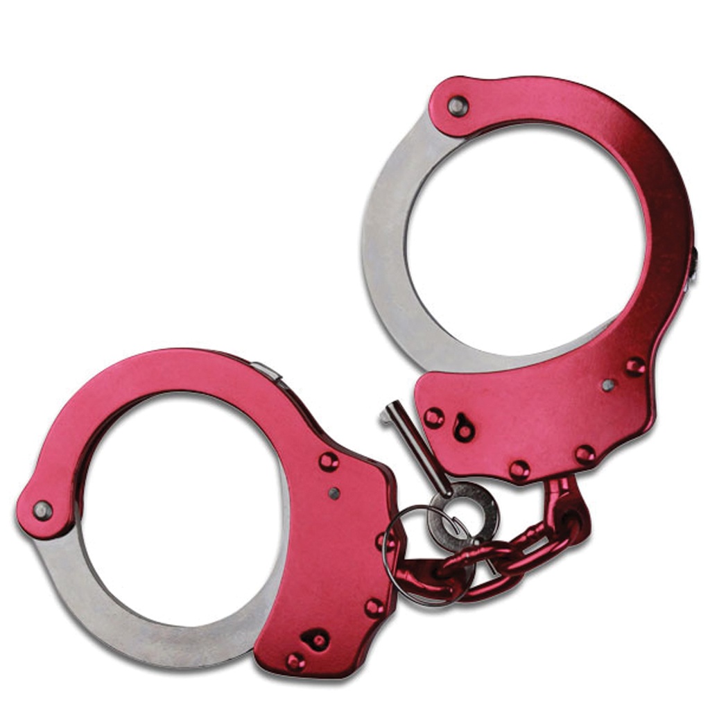Signal Sentinel Disc Double-Lock Handcuffs - Pink Chrome