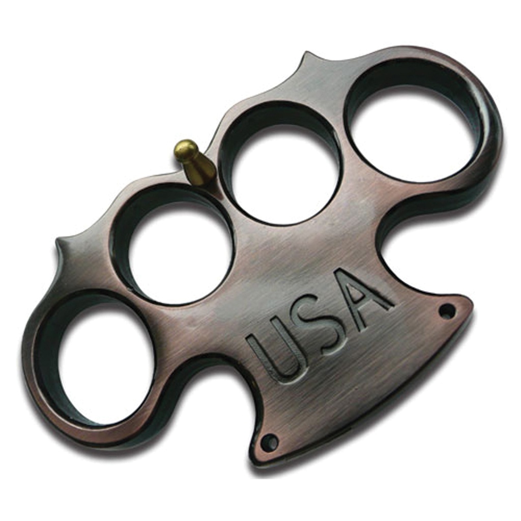 Frontline Patriot USA Paperweight Knuckles - Red Metal