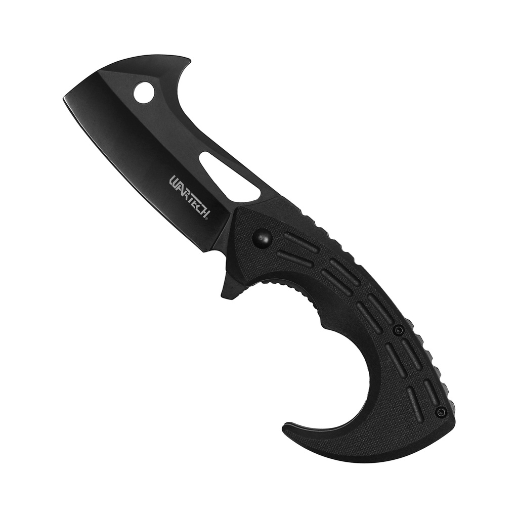 Warlock Control Assisted Karambit Knife - Midnight Black