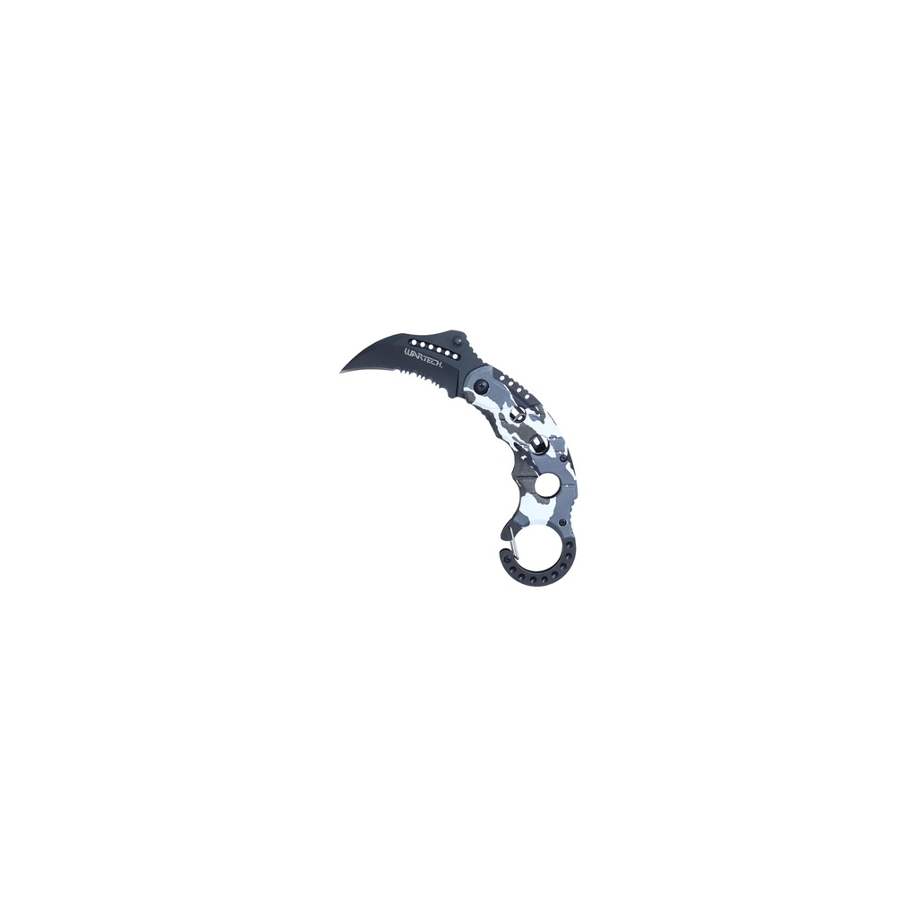 Urban Talon Camo Karambit Assisted Opening Knife - Black Aluminum