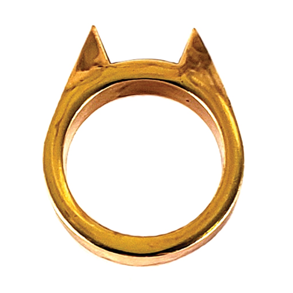 Cat Ear Impact Self-Defense Ring - Polished Gold