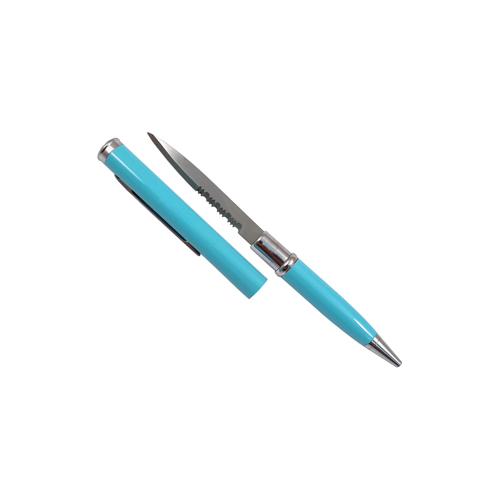 Office Ghost Concealed Pen Knife - Turquoise Chrome