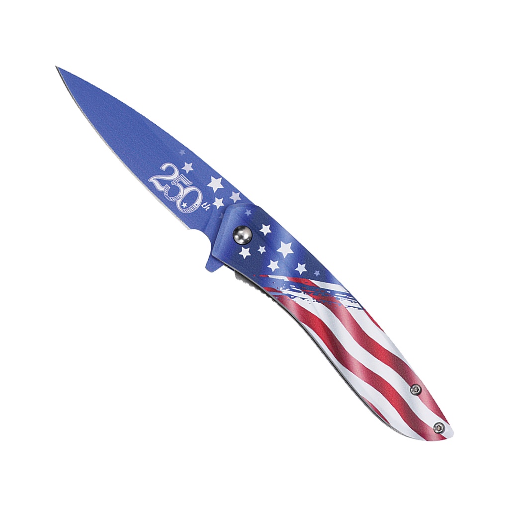 Liberty 250 Commemorative Spring Assisted Knife - USA Flag