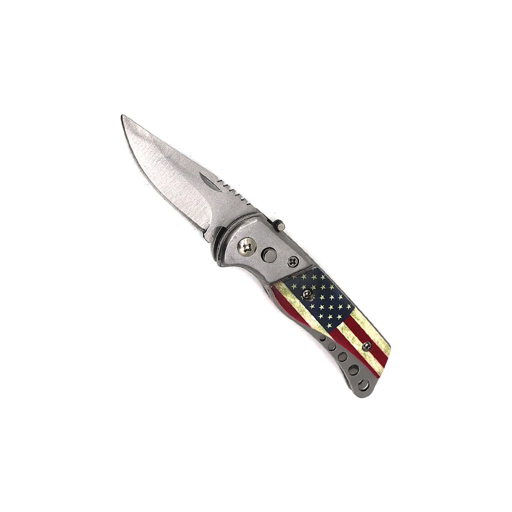 Stars & Stripes Micro-Snap Automatic Knife - USA Flag