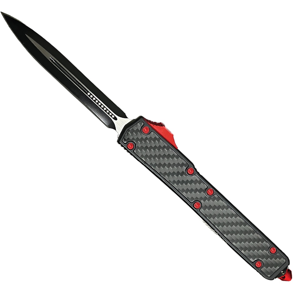 Redline Weave XL OTF Knife - Carbon Fiber Black