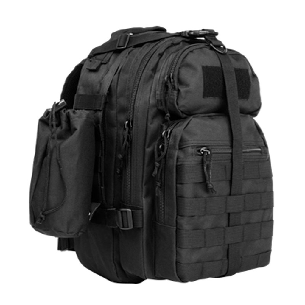 Covert Carry Tactical Sling Backpack - Midnight Black