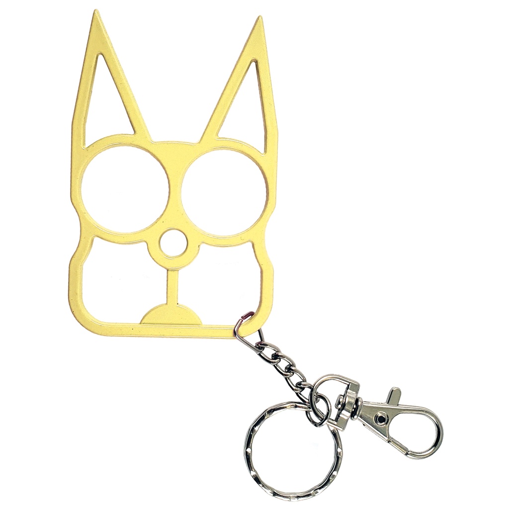 Guardian Ears Feline Self-Defense Keychain - Yellow