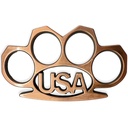 Patriot Crest Heavy‑Duty Brass Knuckles - Bronze