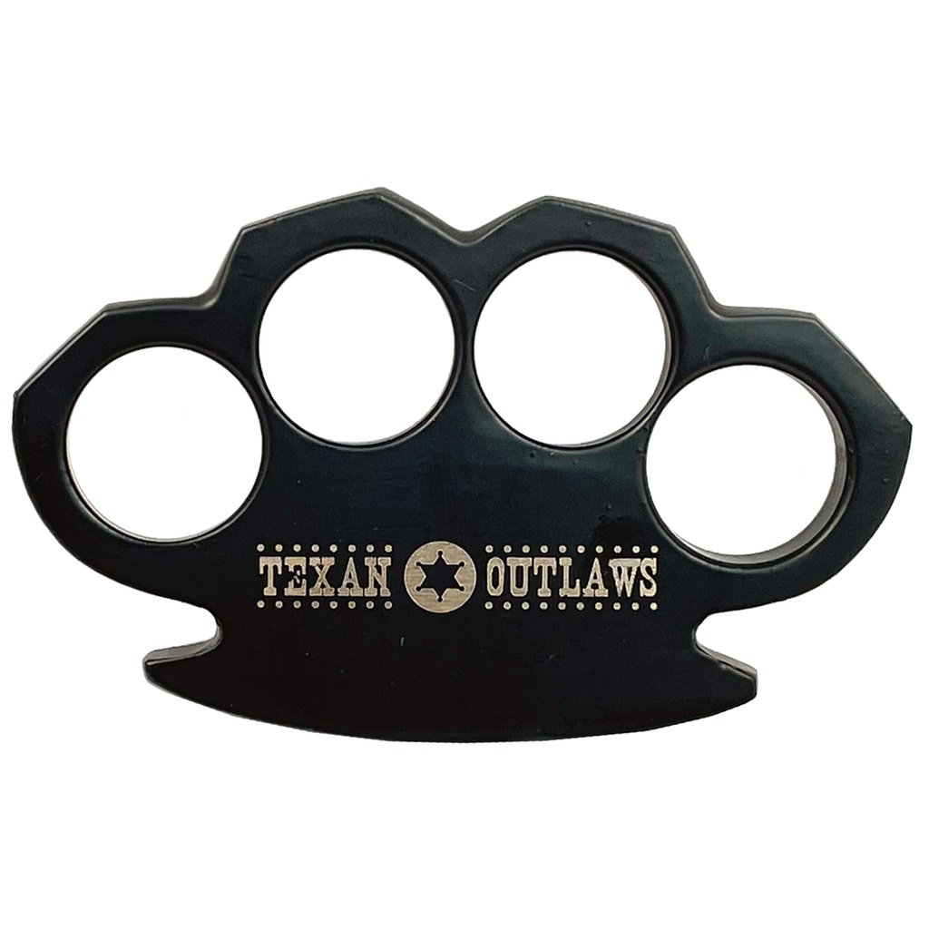 Outlaw Star Heavyweight Brass Knuckles - Black Steel
