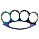 Oil-Slick Wide-Body Brass Knuckles - Rainbow