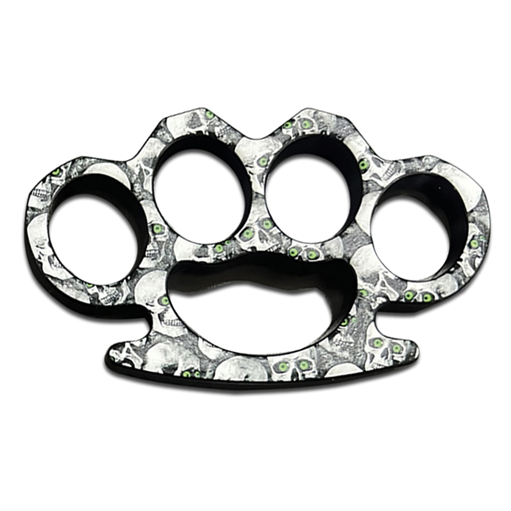 Gravewatch Neon-Eye Brass Knuckles - Black Metal