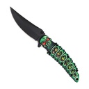 Grimleaf Rapid-Deploy Assisted Opening Knife - Green Skull
