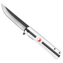 Crimson Crest Quick-Deploy Spring Assisted Pocket Knife - Red Emblem