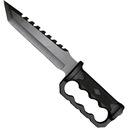Siege Guard Full-Tang Tactical Knife - Matte Steel