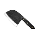 Forge-Scar Rustic Performance Meat Cleaver - Black Hammered
