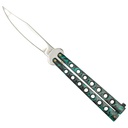 Airflow Balance Butterfly Knife - Green Metal