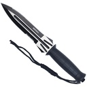 NightProwler Full-Tang Serrated Fixed Blade - Matte Black